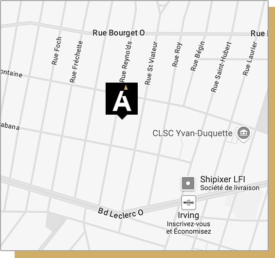 Carte de l'emplacement de nos bureaux